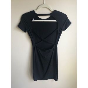 Black bodycon dress